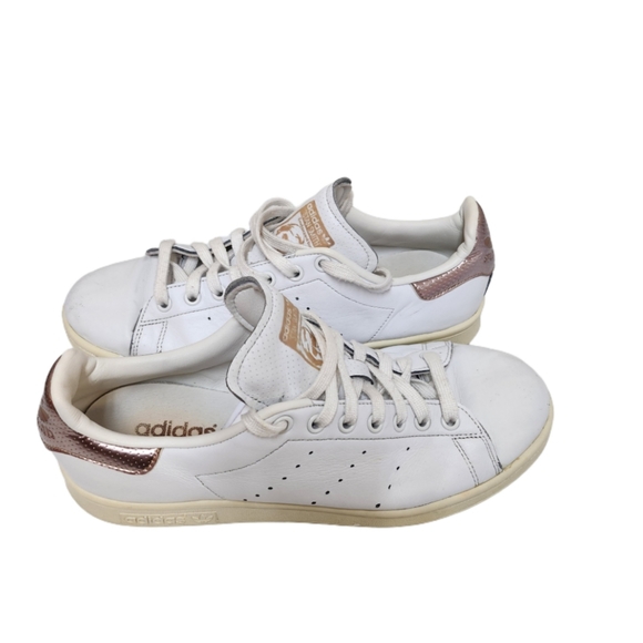 RARE VINTAGE ADIDAS STAN SMITH WOMENS WHITE LEATHER SNEAKERS - Picture 6 of 9